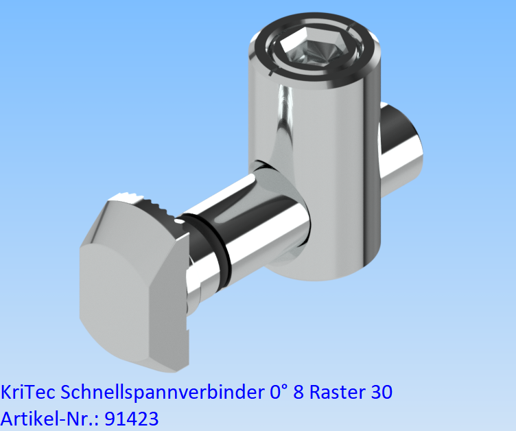 KriTec Schnellspannverbinder 0° 8 Raster 30