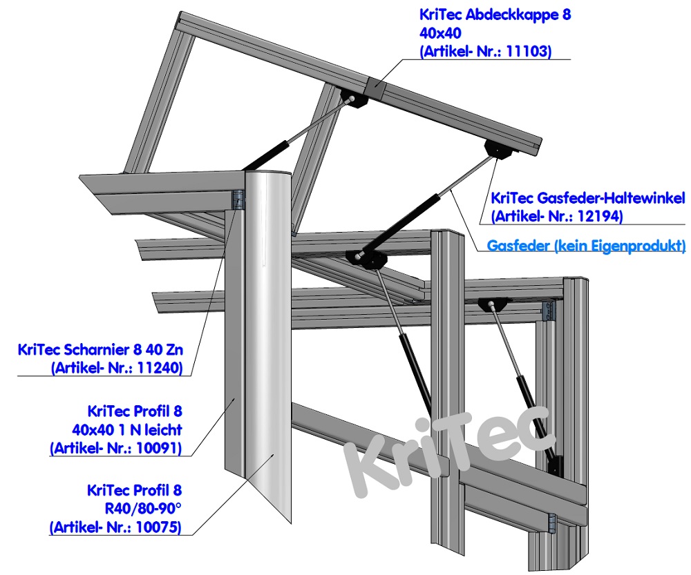 KriTec Profil 8 R40/80-90°