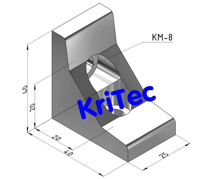KriTec Winkel 8 40x40x25