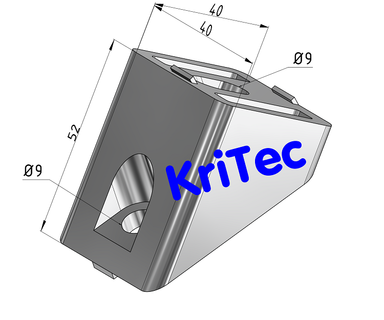 KriTec Profilverbindungsblock 8 40x40-45°