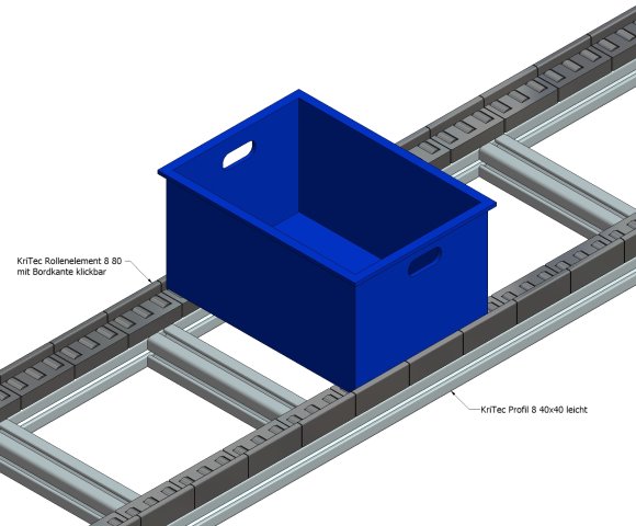 KriTec Rollenelement 8 80 mit Bordkante, klickbar
