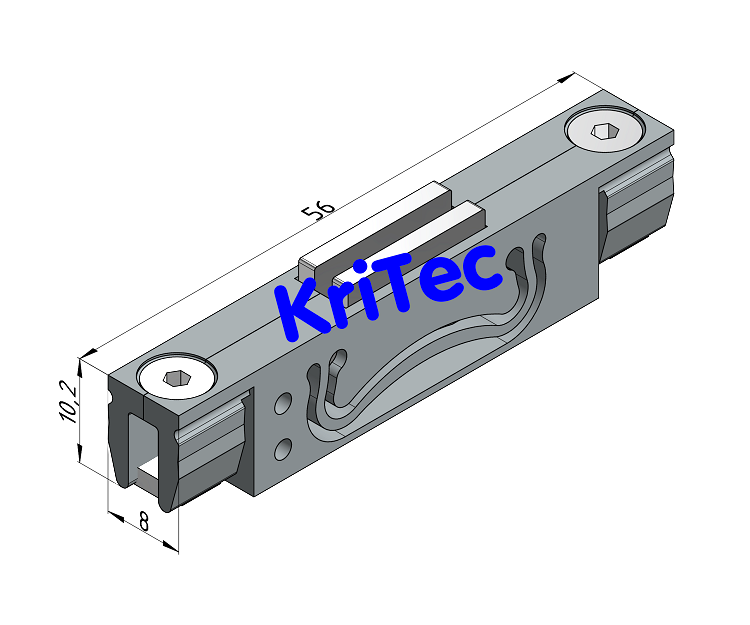 KriTec Magnethalter 8, grau ähnlich RAL 7042