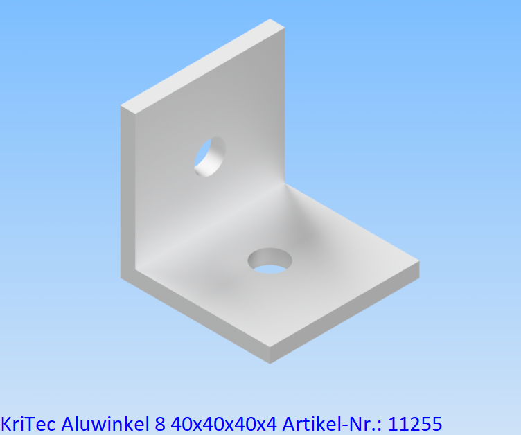 KriTec Aluminiumwinkel 8 40x40x40x4