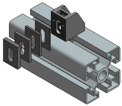 KriTec Befestigungsblock 10 Raster 40 PA schwarz