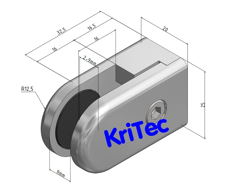 KriTec Universalzwingensatz für Flächenelemente anschraubbar