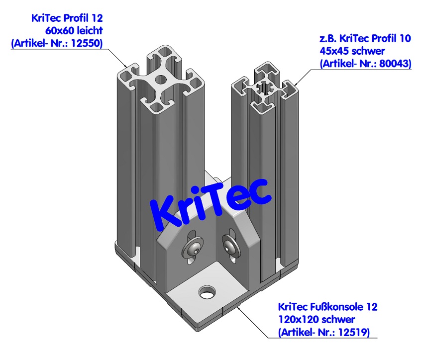 KriTec Profil 12 60x60 leicht