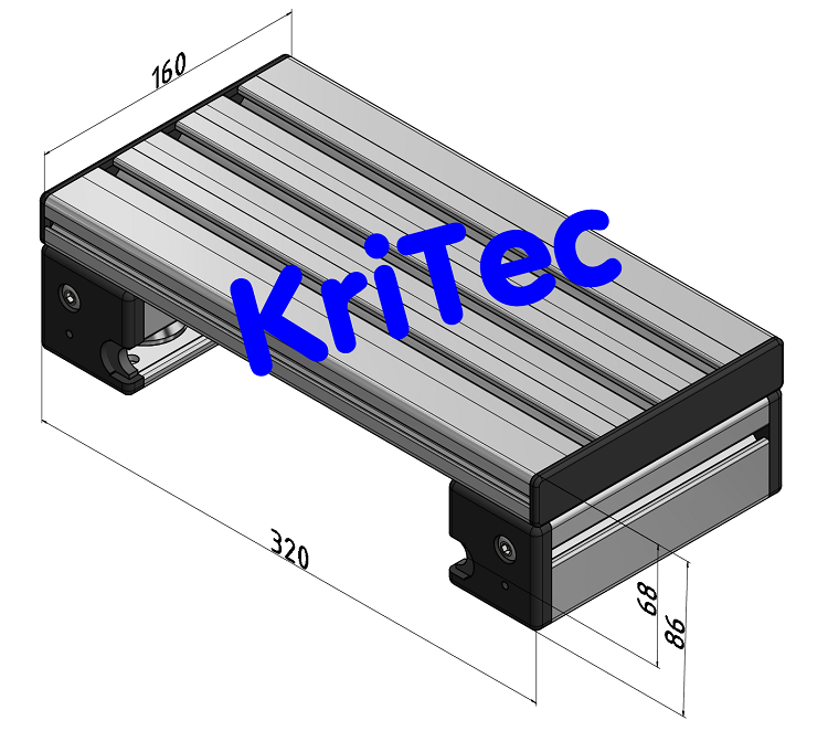 KriTec Doppellager-Laufwagen 8 D14 200