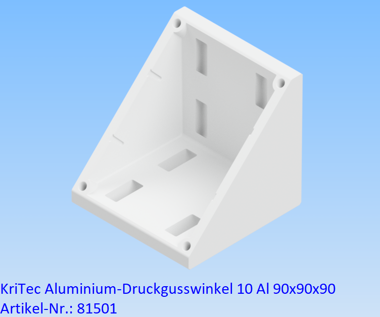 KriTec Alu-Druckgusswinkel 10 90x90x90