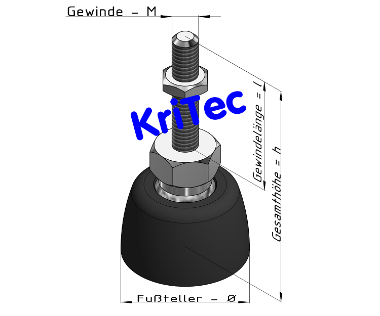 KriTec Stellfuß PA 30
