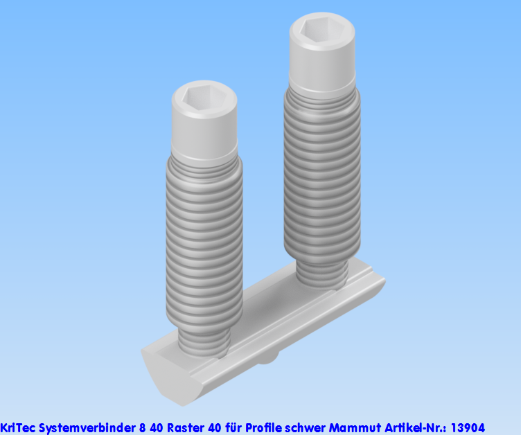 KriTec Systemverbinder 8 40 Raster 40 für Profile schwer Mammut