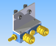 KriTec Pneumatik Anschlussblock 1/4"