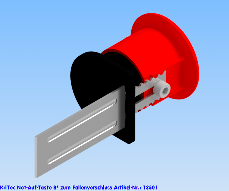 KriTec Not-Auf-Taste B zum Fallenverschluss