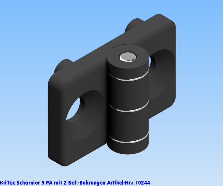 KriTec Scharnier 5 PA mit 2 Befestigungsbohrungen