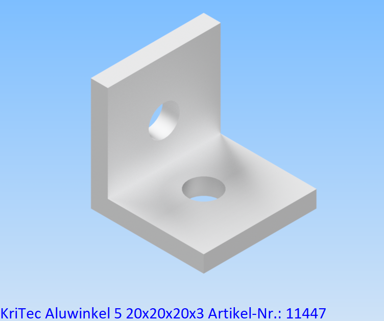 KriTec Aluminiumwinkel 5 20x20x20x3