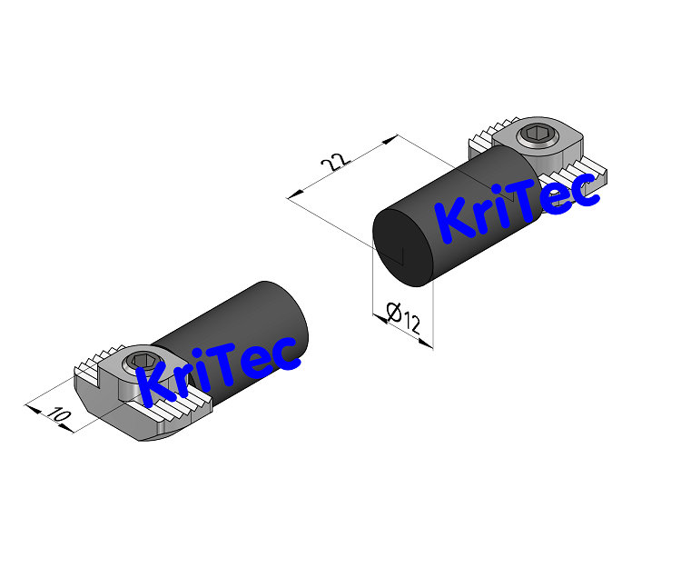 KriTec Schlittenanschlag 10 Raster 40/ 45/ 50/ 60