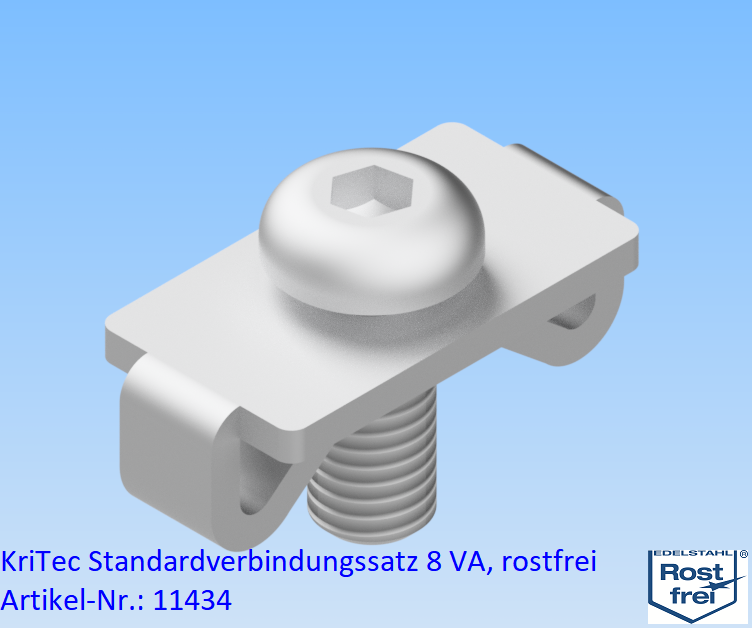 KriTec Standardverbindungssatz 8 Raster 40 VA, rostfrei