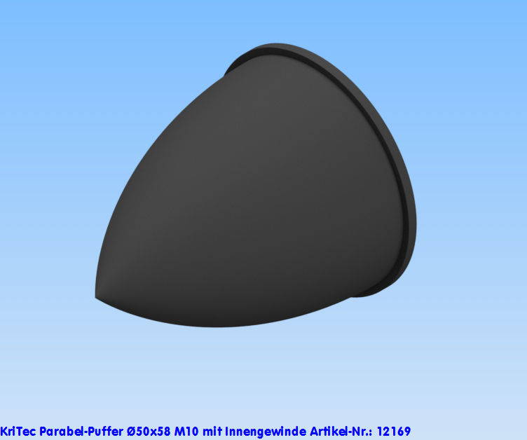 KriTec Parabel-Puffer Ø50x58 M10 mit Innengewinde