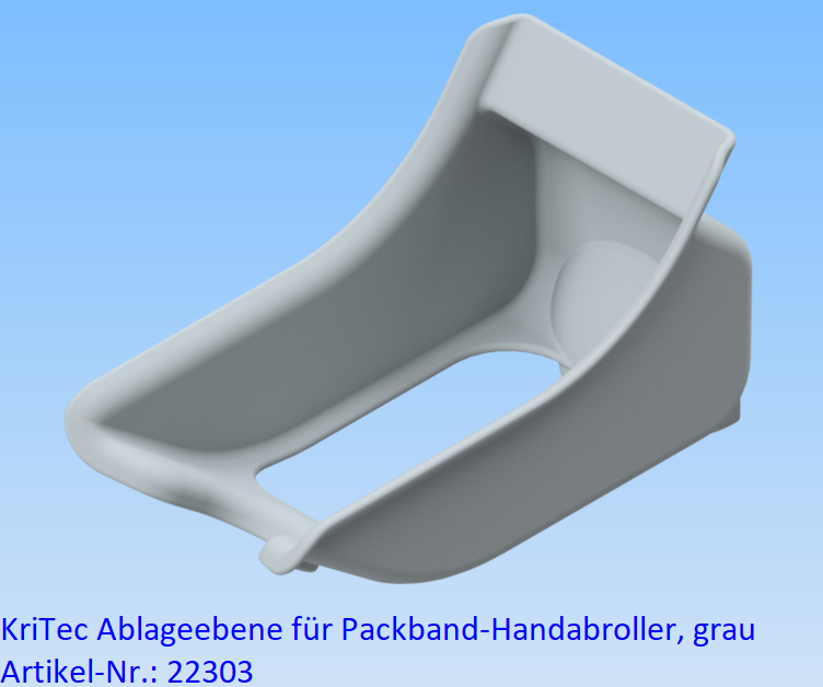 KriTec Ablageebene für Packband-Handabroller, grau