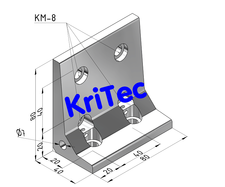 KriTec Winkel 8 80x40x80