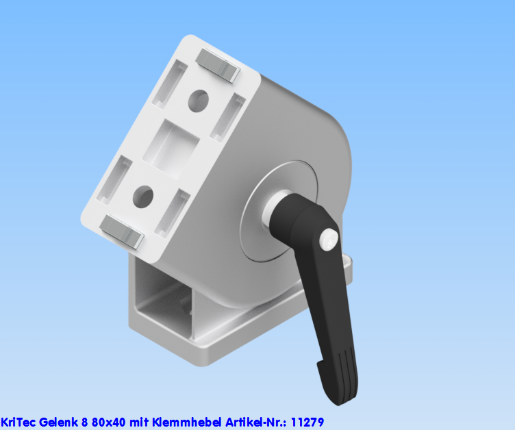 KriTec Gelenk 8 80x40 mit Klemmhebel