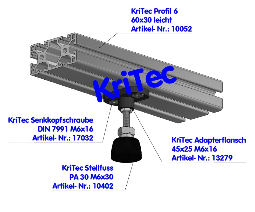 KriTec Stellfuß PA 30