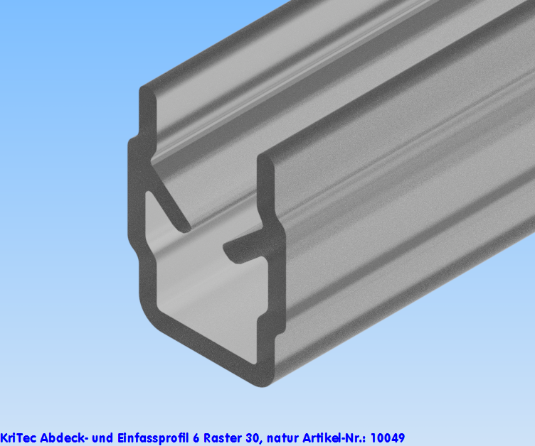 KriTec Abdeck- und Einfassprofil 6 Raster 30, natur