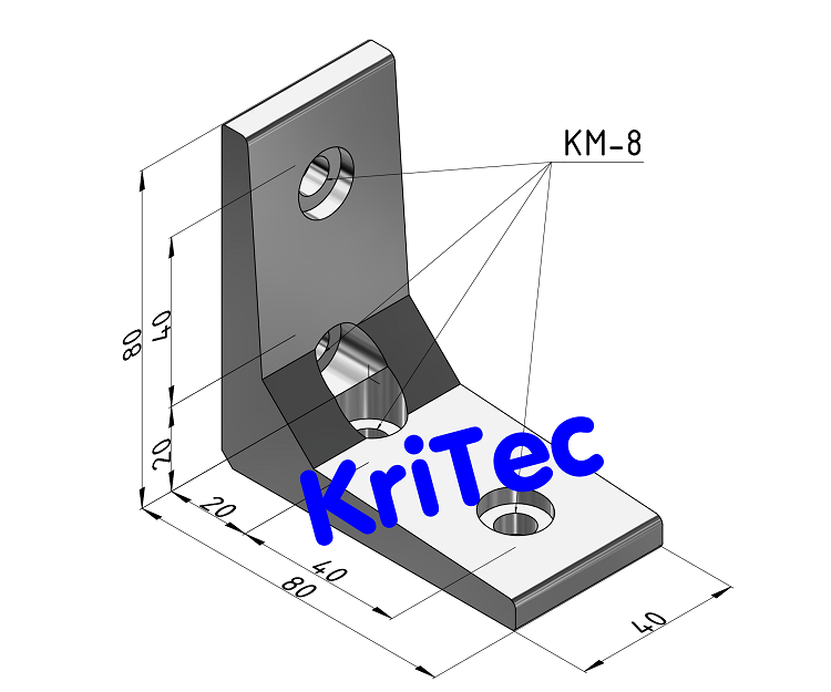 KriTec Winkel 8 80x80x40