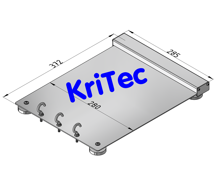 KriTec magnetisches Klemmbrett 372 x 280mm für DIN A4 mit Haken
