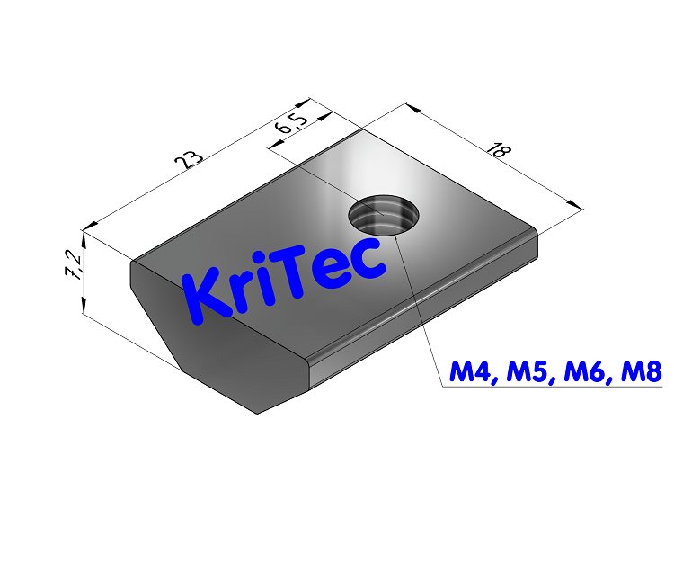KriTec Nutenstein 8 St schwer/ einschiebbar, ohne Steg