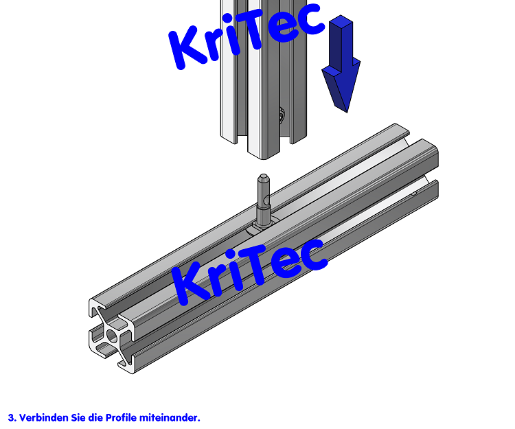 KriTec Zentralverbinder 8 Raster 30 einschiebbar