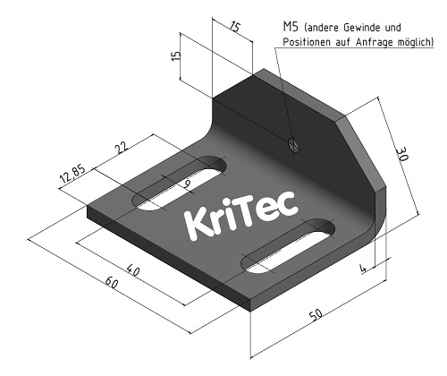 KriTec Gasfeder-Haltewinkel