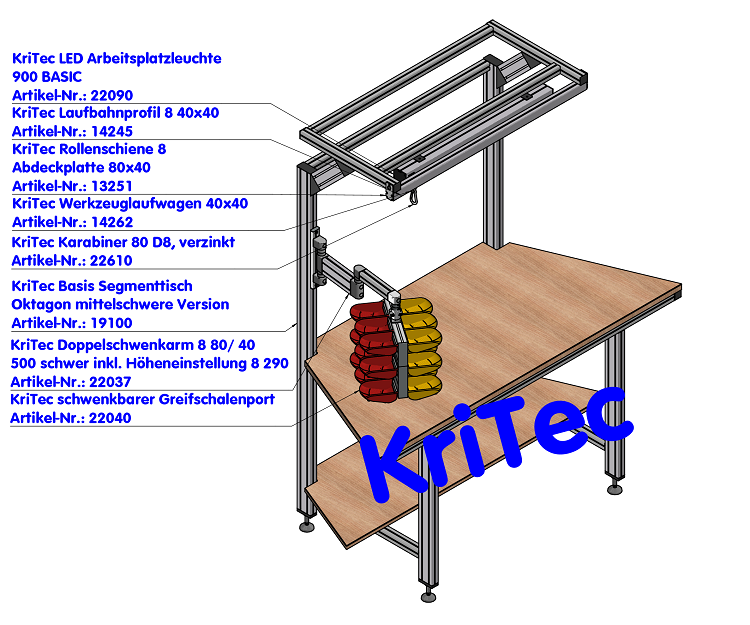 KriTec Greifschale 8 105x130x50 grau ähnlich RAL 7042