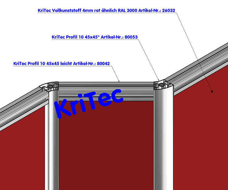 KriTec Profil 10 45x45°