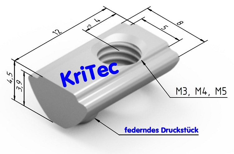 KriTec Nutensteine 5 mit Steg