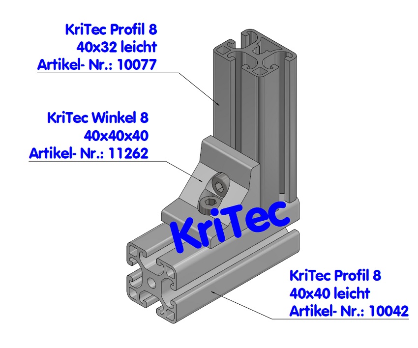 KriTec Profil 8 40x40 leicht