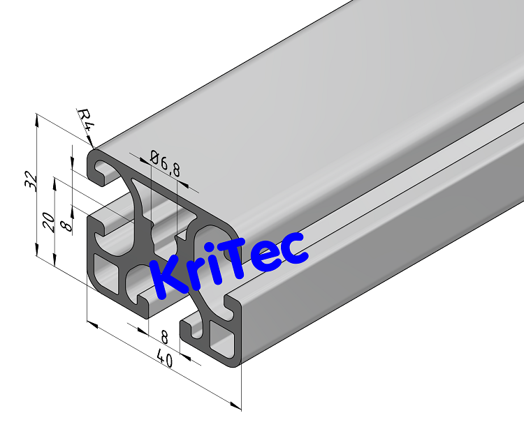 KriTec Profil 8 40x32 leicht