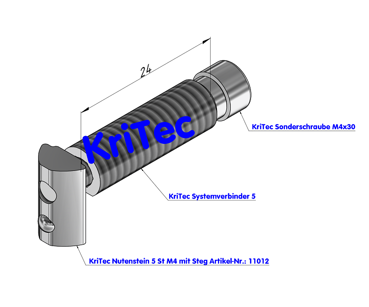 KriTec Systemverbinder 5 Raster 20