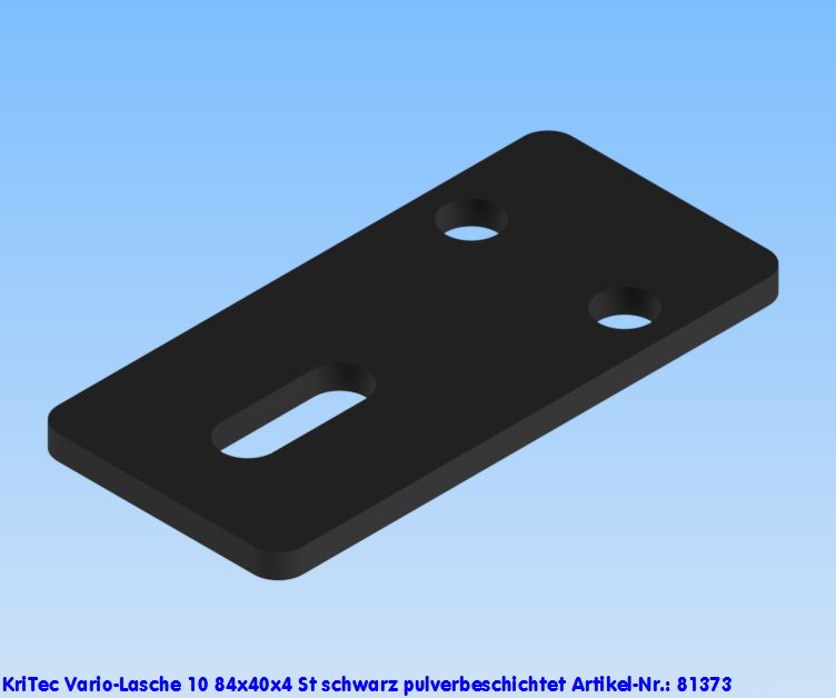 KriTec Vario-Lasche 10 Raster 40 84x40x4 St schwarz pulverbeschichtet