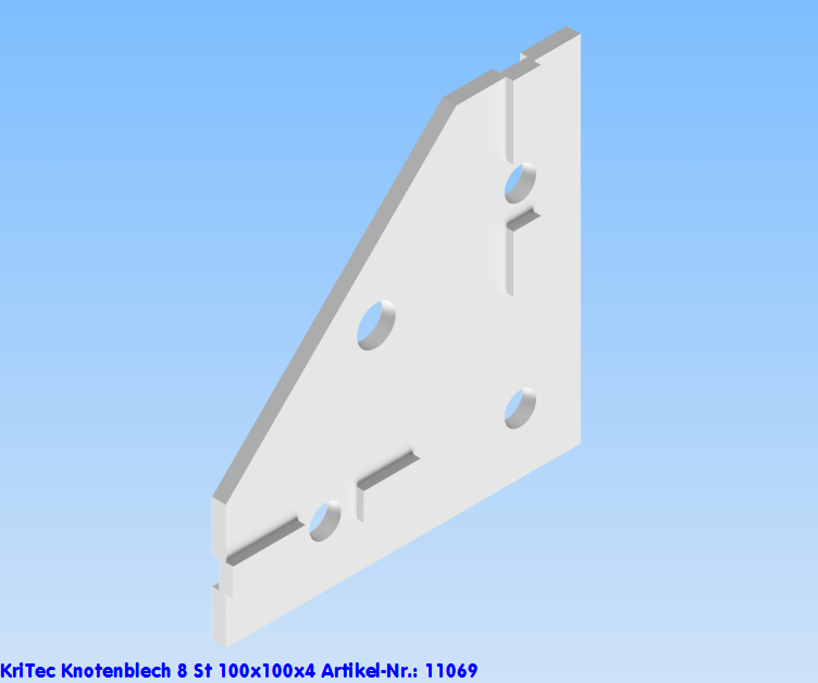 KriTec Knotenblech 8 St 100x100x4