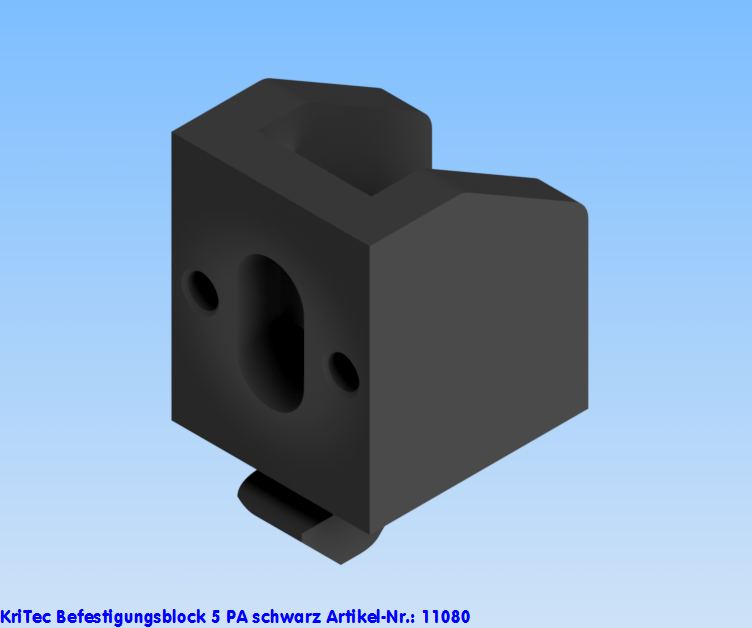 KriTec Befestigungsblock 5 PA schwarz