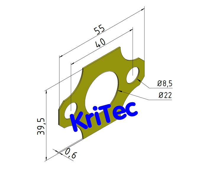 KriTec Dichtung 8 80x40 PE
