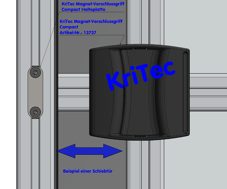KriTec Magnet-Verschlussgriff Compact
