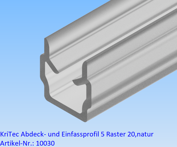 KriTec Abdeck- und Einfassprofil 5 Raster 20, natur