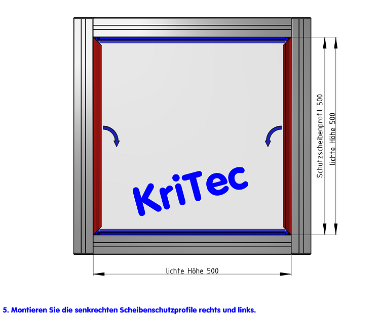 KriTec Schutzscheibenprofil 10 inkl. Clipleiste