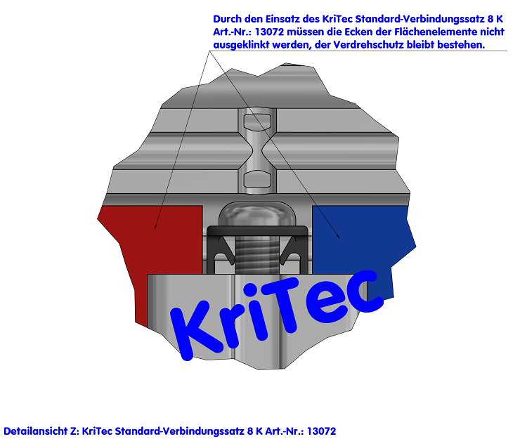 KriTec Standardverbindungssatz 8K Raster 40