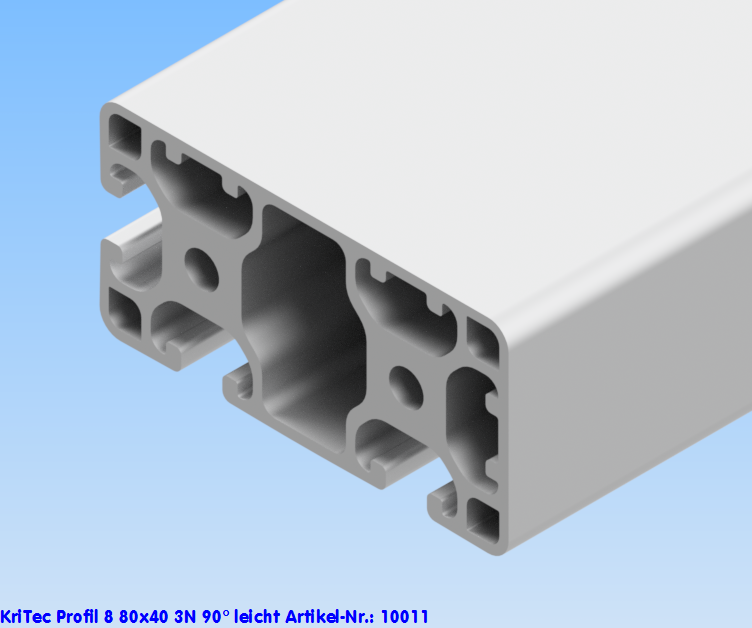 KriTec Profil 8 80x40 3N 90° leicht