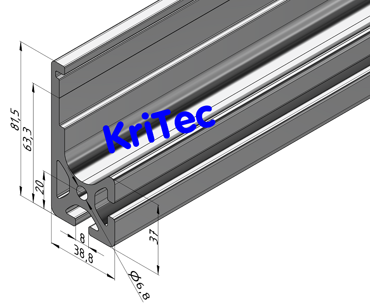 KriTec C-Schiene, Schlittenprofil 8