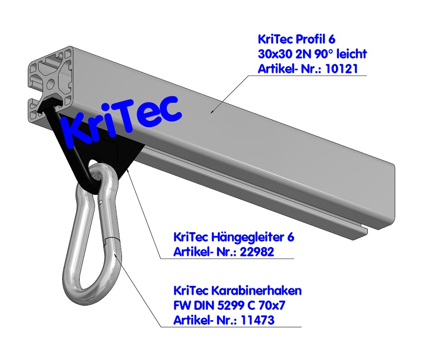 KriTec Hängegleiter 6  Raster 30