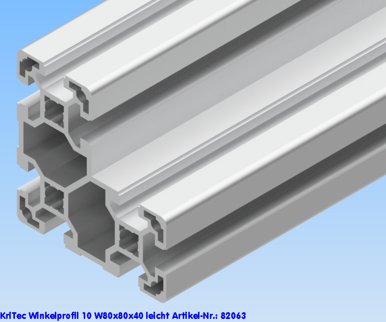 KriTec Winkelprofil 10 W80x80x40 leicht