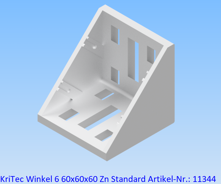 KriTec Winkel 6 60x60x60 Zn Standard